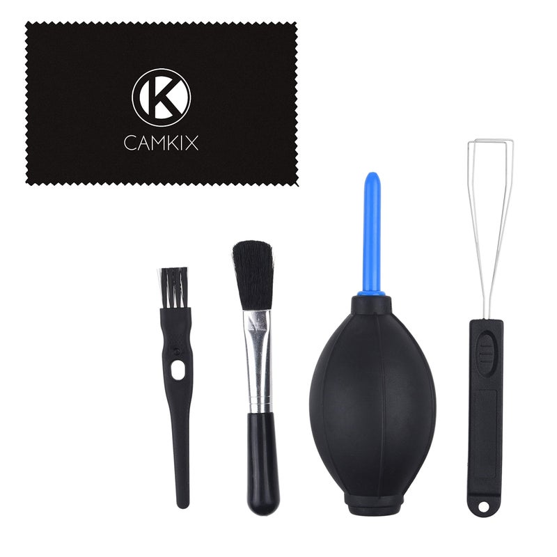 CamKix Keyboard Cleaning Kit - 1x Mini Brush, 1x Cleaning Brush, 1x Keyboard Cap Remover, 1x Air Blower and 1x Cleaning Cloth - Also for Laptops, Camera Lenses, Glasses - Home and Office - Image 3